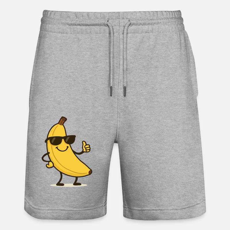 Bande dessinée banane - Short de jogging bio TRAINER Stanley/Stella unisexe - gris chiné