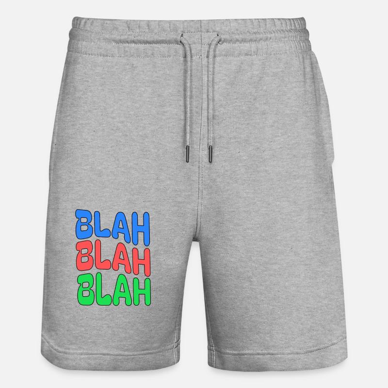 BLAH BLAH BLAH Déclaration colorée - Short de jogging bio TRAINER Stanley/Stella unisexe - gris chiné