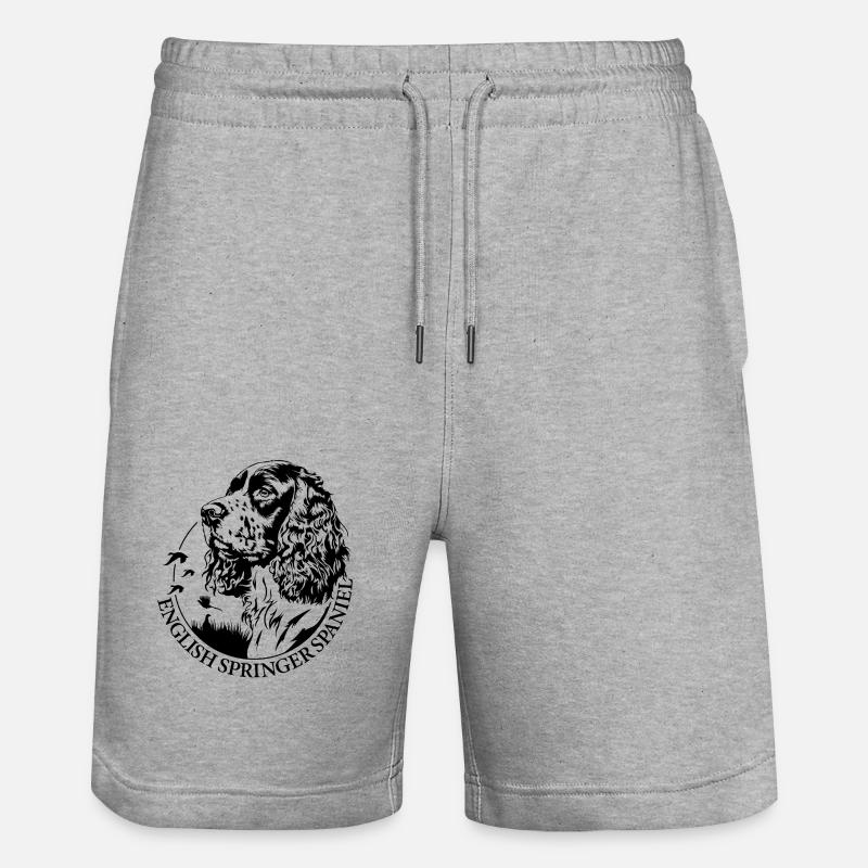 Inglese Springer Spaniel Caccia Ritratto Wilsigns - Pantaloncini da jogger ecologici unisex Trainer di Stanley/Stella - grigio melange