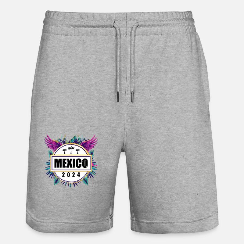 L’équipe du Mexique 2024 - Short de jogging bio TRAINER Stanley/Stella unisexe - gris chiné