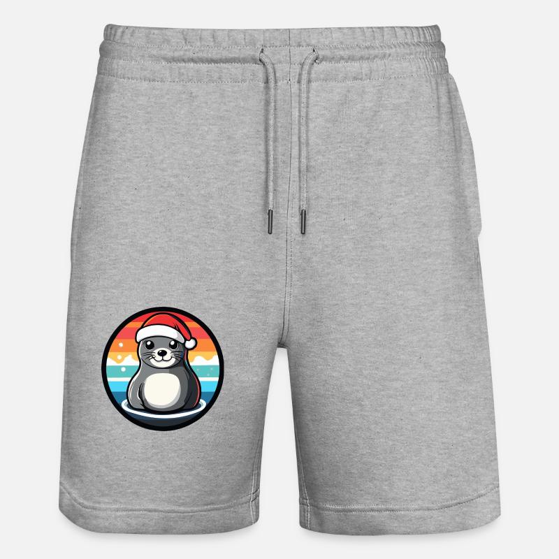 Robbe X-Mas Noël Noël - Short de jogging bio TRAINER Stanley/Stella unisexe - gris chiné