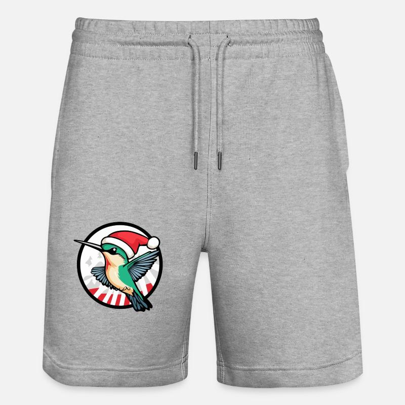 Colibri Oiseau Noël Noël - Short de jogging bio TRAINER Stanley/Stella unisexe - gris chiné
