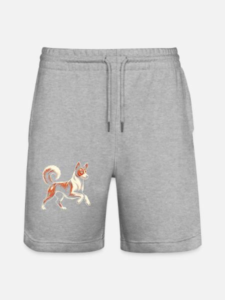 Basenji - Short de jogging bio TRAINER Stanley/Stella unisexe - gris chiné