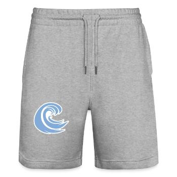 Experience the power of the wave - Stanley/Stella Trainer Unisex Organic Jogging Shorts - heather grey - Front - Nik (191cm) & Marisol (170cm)