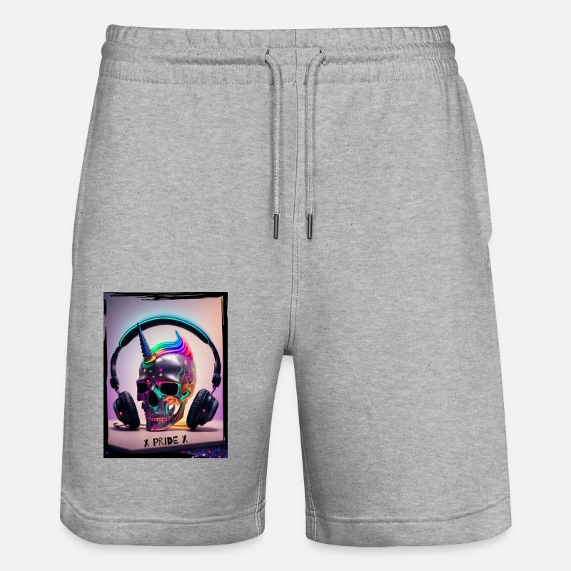 pride - Stanley/Stella Unisex Bio Joggingshorts Trainer  - Grau meliert