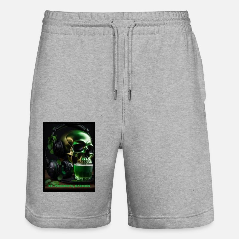 St. Patrick‘s Day - Stanley/Stella Unisex Bio Joggingshorts Trainer  - Grau meliert
