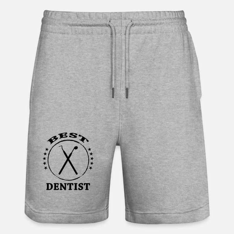 Dentiste - Short de jogging bio TRAINER Stanley/Stella unisexe - gris chiné