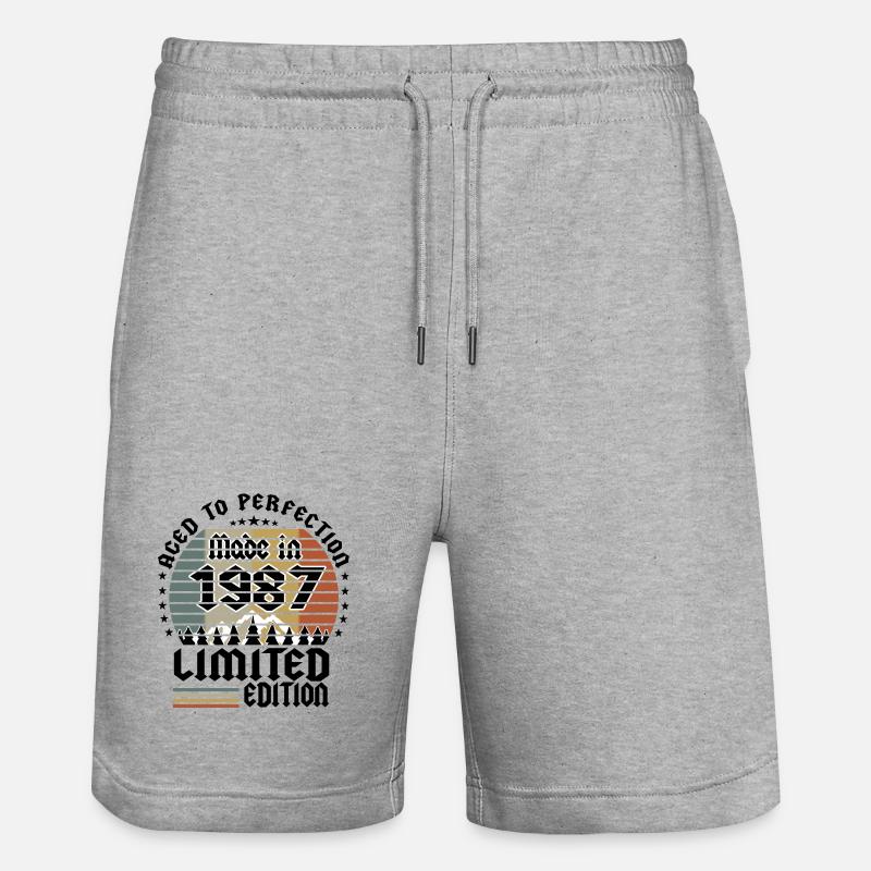 Édition limitée 1987 - Short de jogging bio TRAINER Stanley/Stella unisexe - gris chiné