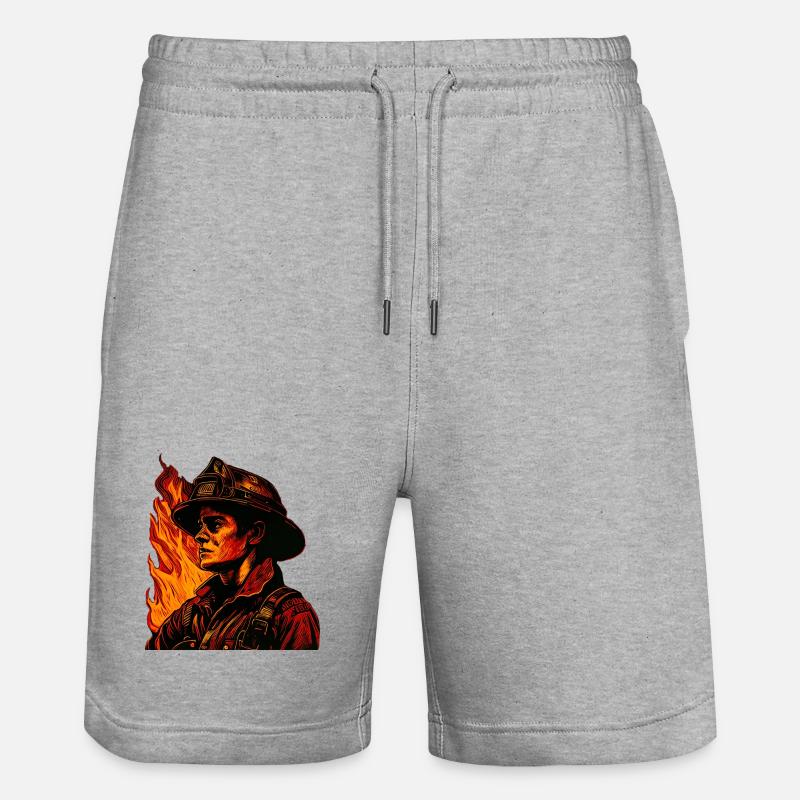 Pompier - Short de jogging bio TRAINER Stanley/Stella unisexe - gris chiné