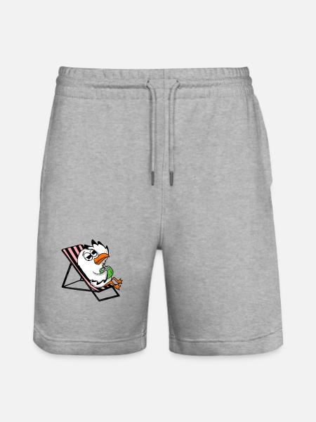 Gull - Stanley/Stella Trainer Unisex Organic Jogging Shorts - heather grey
