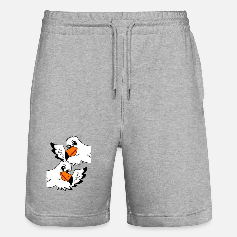 Mouette de salutation bienvenue - Short de jogging bio TRAINER Stanley/Stella unisexe - gris chiné