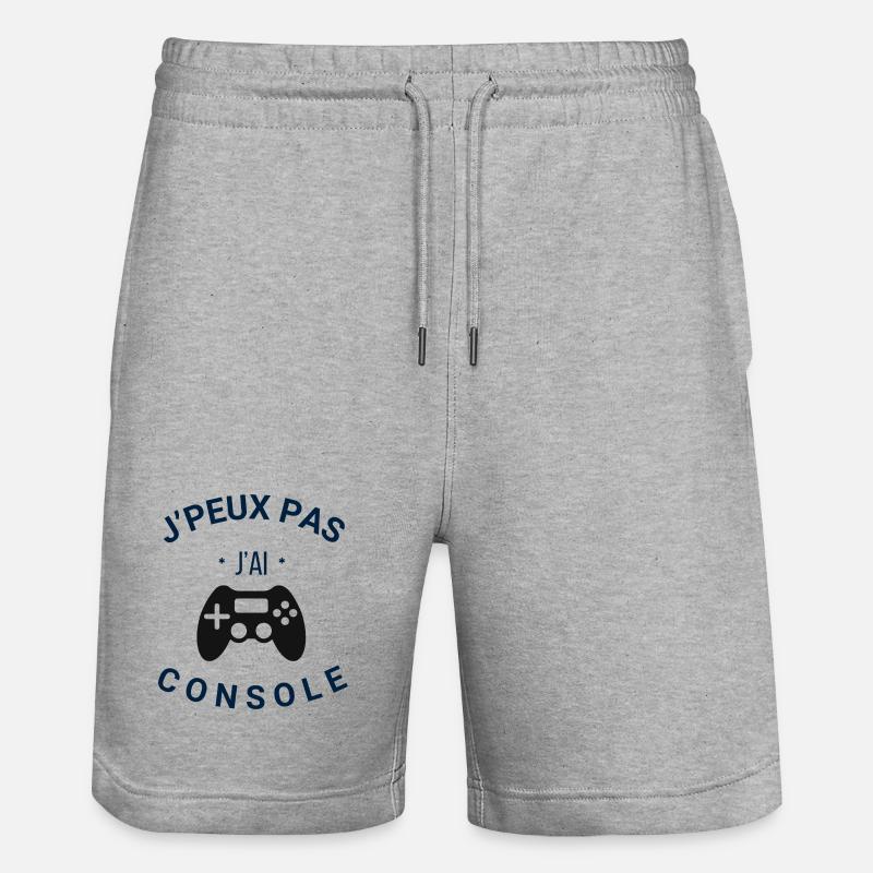 Je peux pas j'ai console - Short de jogging bio TRAINER Stanley/Stella unisexe - gris chiné
