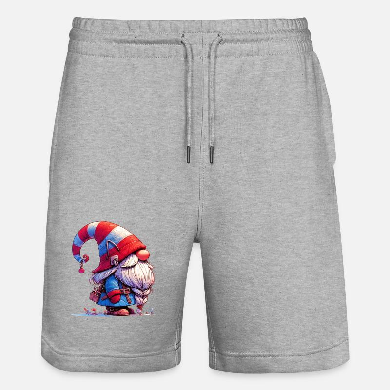 Elfe gobelin gnome - Short de jogging bio TRAINER Stanley/Stella unisexe - gris chiné