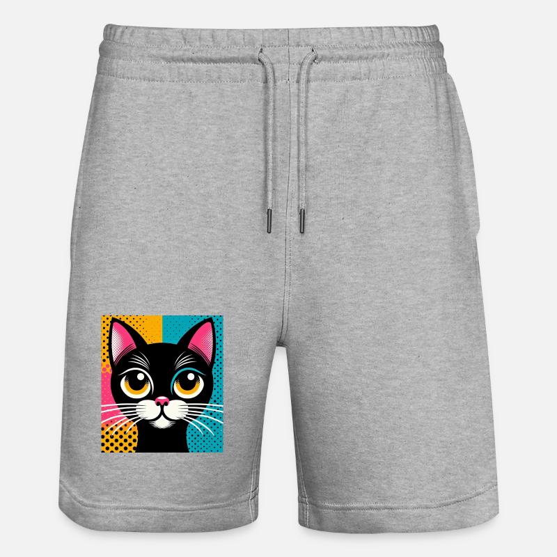 Chat - Short de jogging bio TRAINER Stanley/Stella unisexe - gris chiné