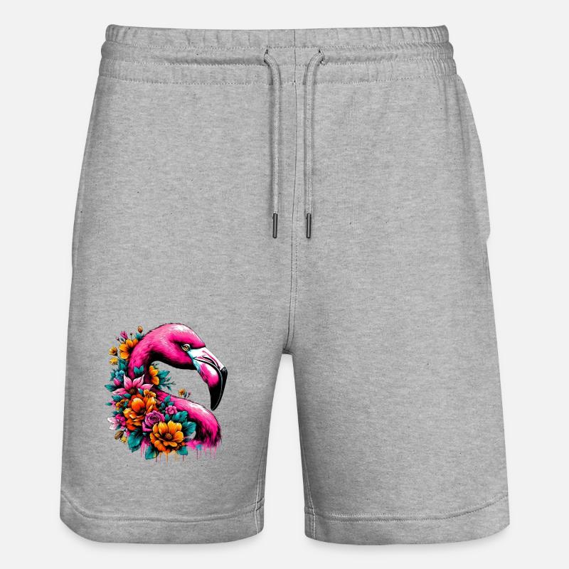 Flamant - Short de jogging bio TRAINER Stanley/Stella unisexe - gris chiné