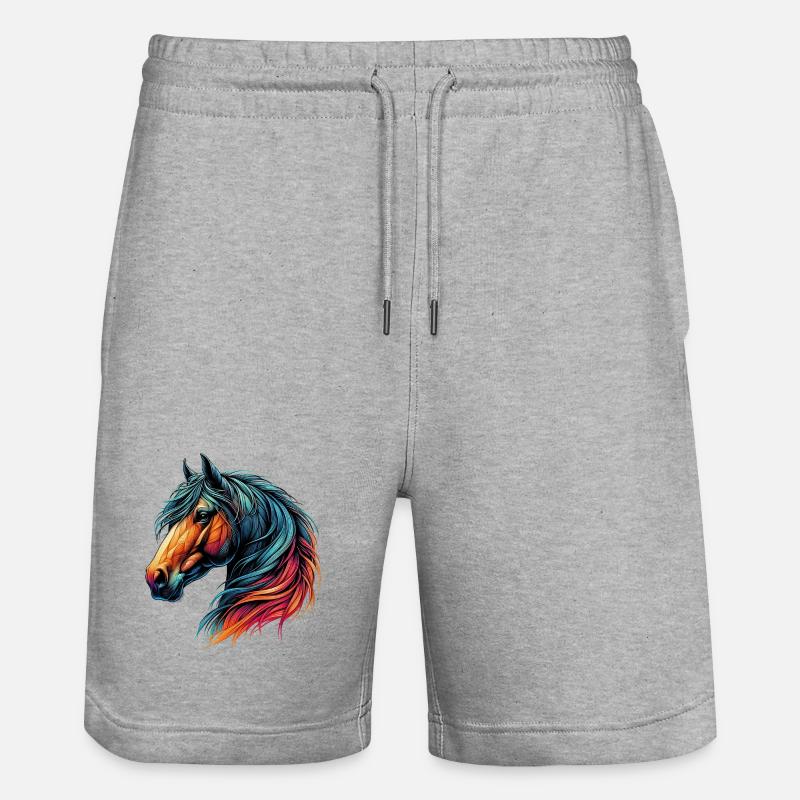 Cheval - Short de jogging bio TRAINER Stanley/Stella unisexe - gris chiné