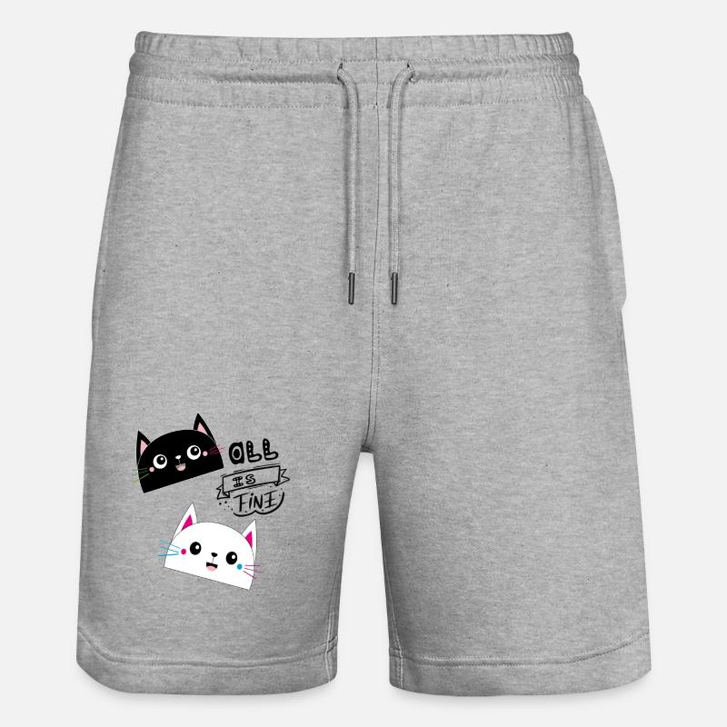 TOUT VA BIEN, Chats - Short de jogging bio TRAINER Stanley/Stella unisexe - gris chiné