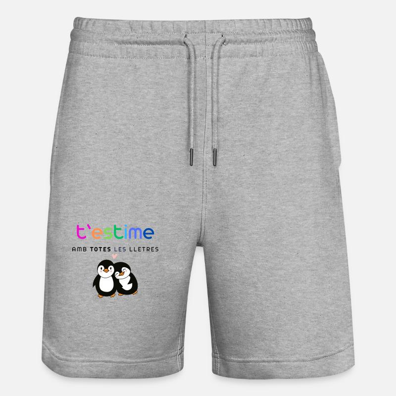 Estimar_Pingüins - Short de jogging bio TRAINER Stanley/Stella unisexe - gris chiné
