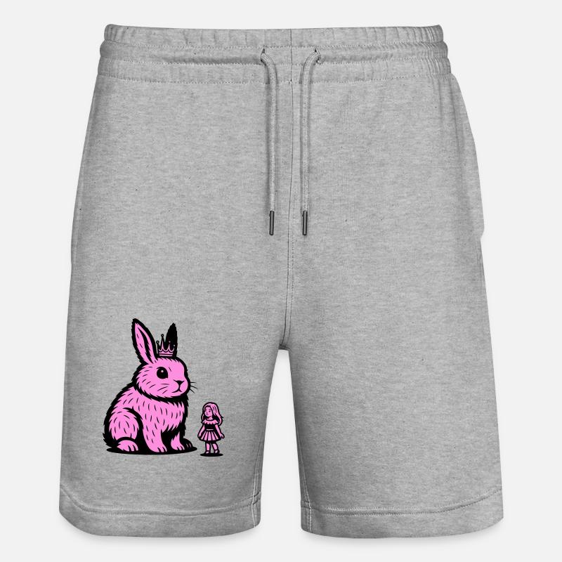 Princesse lapin - Short de jogging bio TRAINER Stanley/Stella unisexe - gris chiné