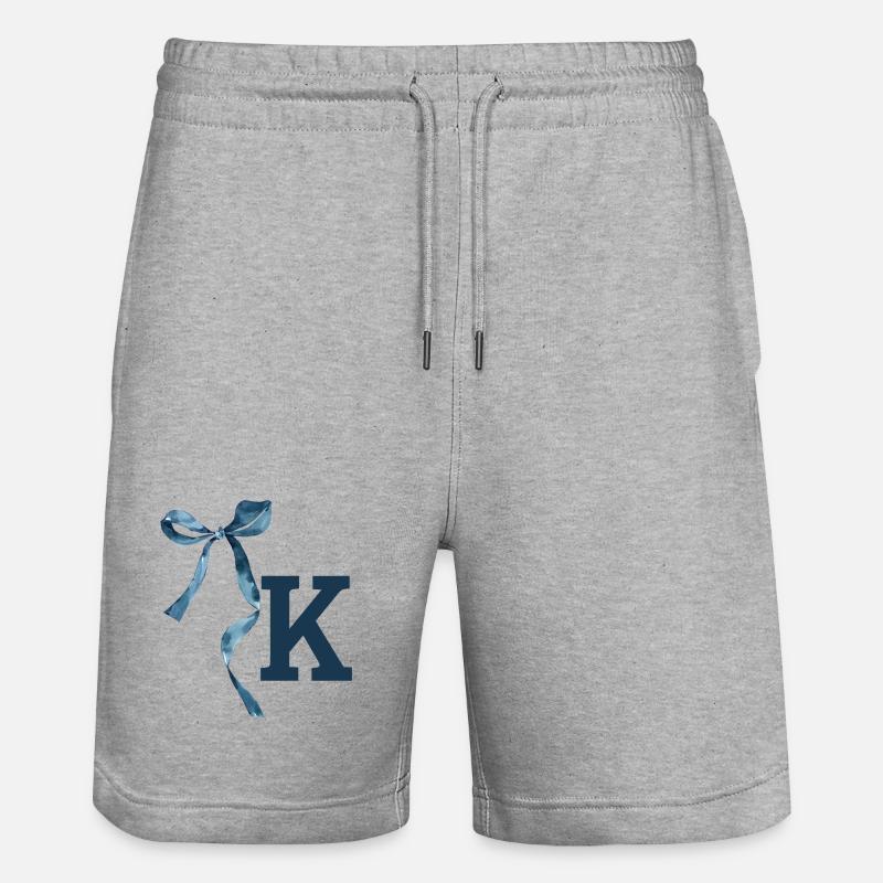 Monogramme k idée cadeau  - Short de jogging bio TRAINER Stanley/Stella unisexe - gris chiné