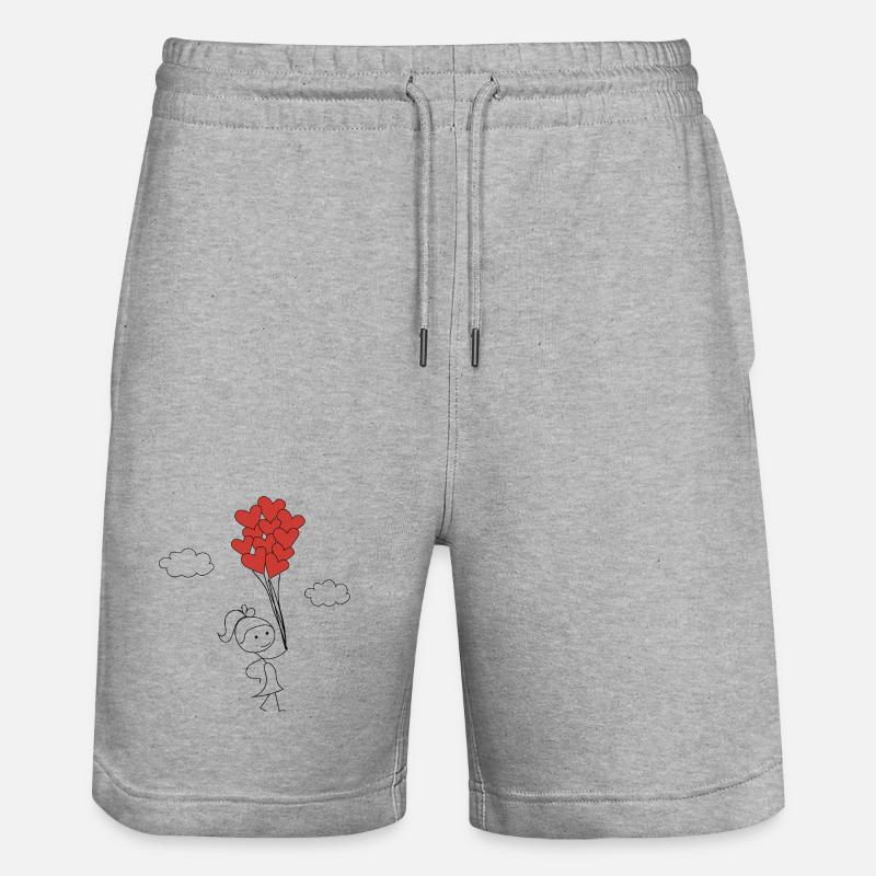 Süßes Mädchen - Stanley/Stella Unisex Bio Joggingshorts Trainer  - Grau meliert