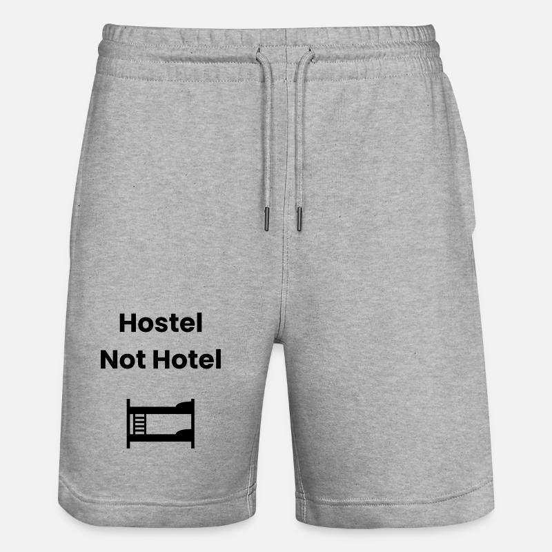 Hostel, Not Hotel – Chemise de routard - Short de jogging bio TRAINER Stanley/Stella unisexe - gris chiné