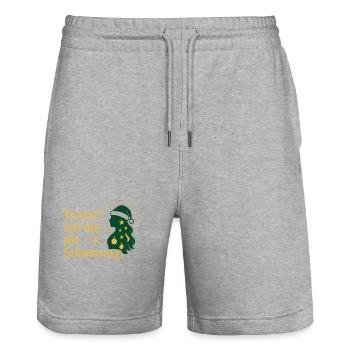 Tanne? Ich bin die Stimmung. - Stanley/Stella Unisex Bio Joggingshorts Trainer  - Grau meliert - Vorne - Nik (191cm) & Marisol (170cm)