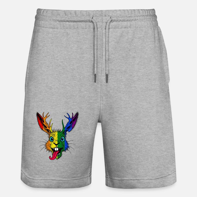 Rainbow Raurackl - Short de jogging bio TRAINER Stanley/Stella unisexe - gris chiné