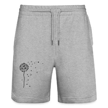 bella AMORElia - The Original by heavenlygoods - Stanley/Stella Trainer Unisex Organic Jogging Shorts - heather grey - Front - Nik (191cm) & Marisol (170cm)
