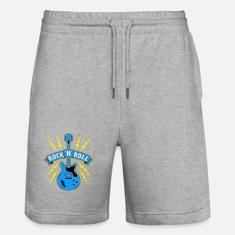 Guitare Rock 'n' Roll - Short de jogging bio TRAINER Stanley/Stella unisexe - gris chiné