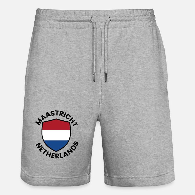 Bouclier de Maastricht Drapeau des Pays-Bas - Short de jogging bio TRAINER Stanley/Stella unisexe - gris chiné