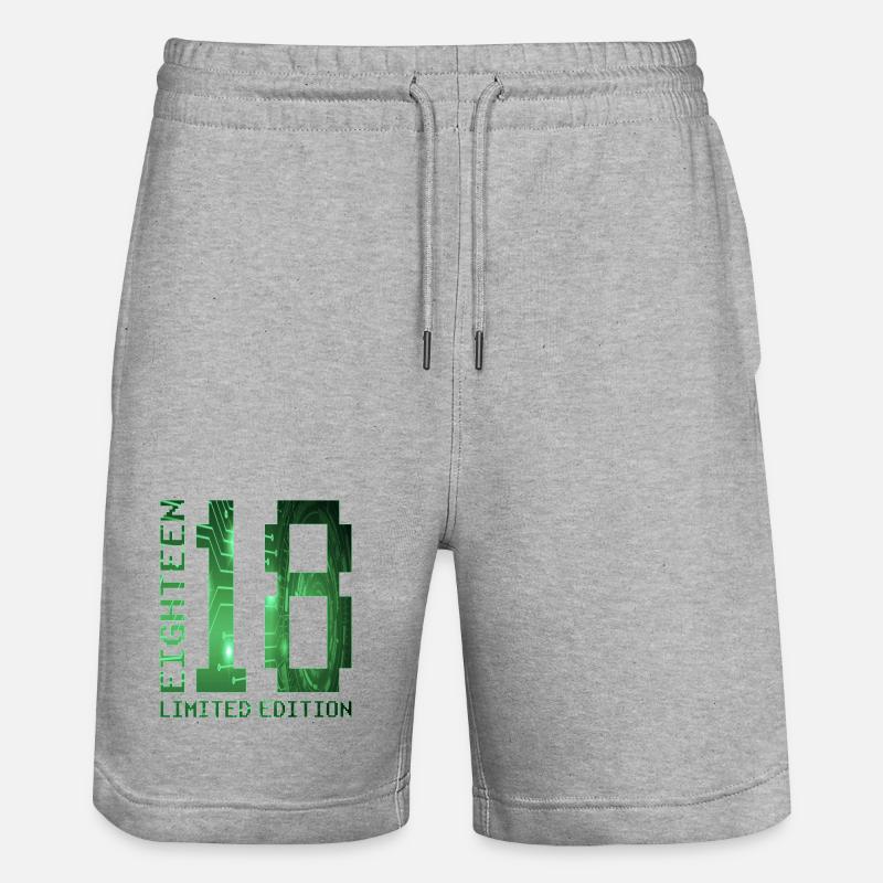 18e anniversaire Gamer Édition Limitée - Short de jogging bio TRAINER Stanley/Stella unisexe - gris chiné