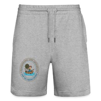 Deep Sea Fishing Expert Emblem - Stanley/Stella Trainer Unisex Organic Jogging Shorts - heather grey - Front - Nik (191cm) & Marisol (170cm)