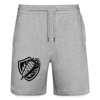 Döner Skewer Kebab - Stanley/Stella Trainer Unisex Organic Jogging Shorts - heather grey - Front - Nik (191cm) & Marisol (170cm)