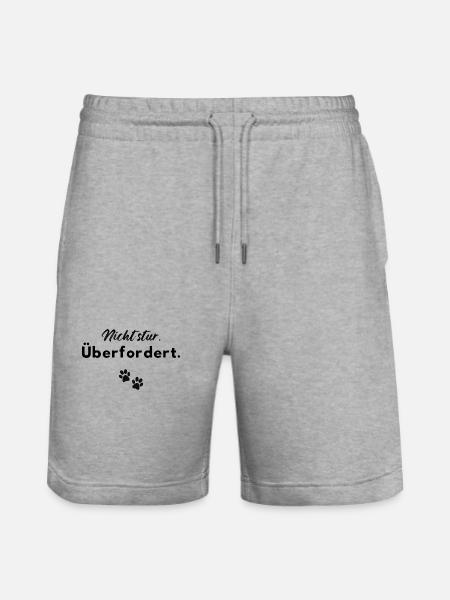 Nicht stur - überfordert - Stanley/Stella Unisex Bio Joggingshorts Trainer - Grau meliert