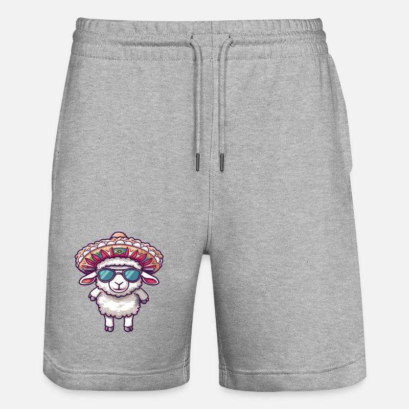 Sombrero comique drôle d’éléphant - Short de jogging bio TRAINER Stanley/Stella unisexe - gris chiné