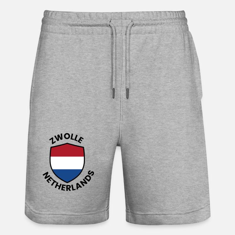 Bouclier du drapeau Zwolle - Short de jogging bio TRAINER Stanley/Stella unisexe - gris chiné