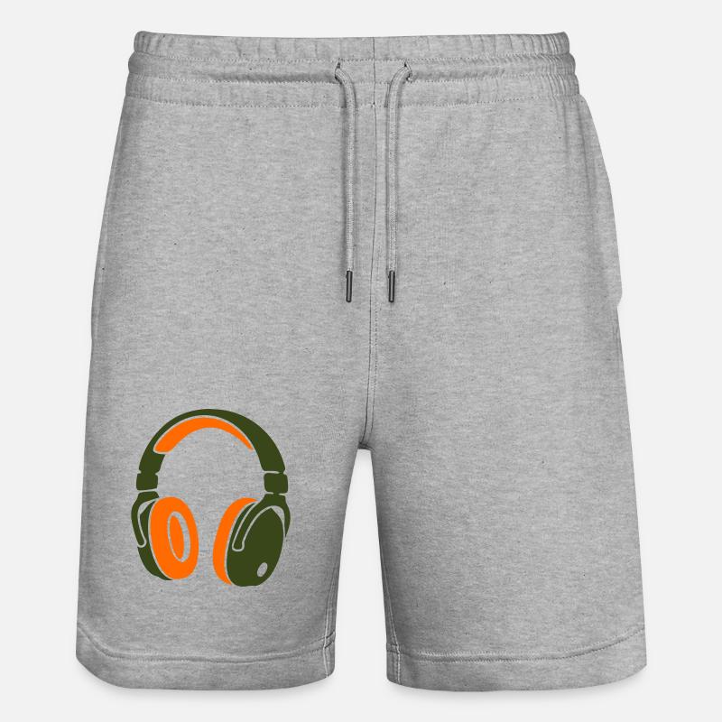 Kopfhörer Sondengänger Sucher - Stanley/Stella Unisex Bio Joggingshorts Trainer - Grau meliert