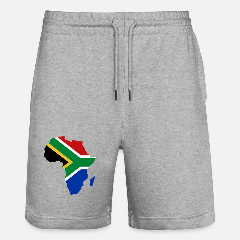 Suedafrika_Flagge_Afrika - Short de jogging bio TRAINER Stanley/Stella unisexe - gris chiné
