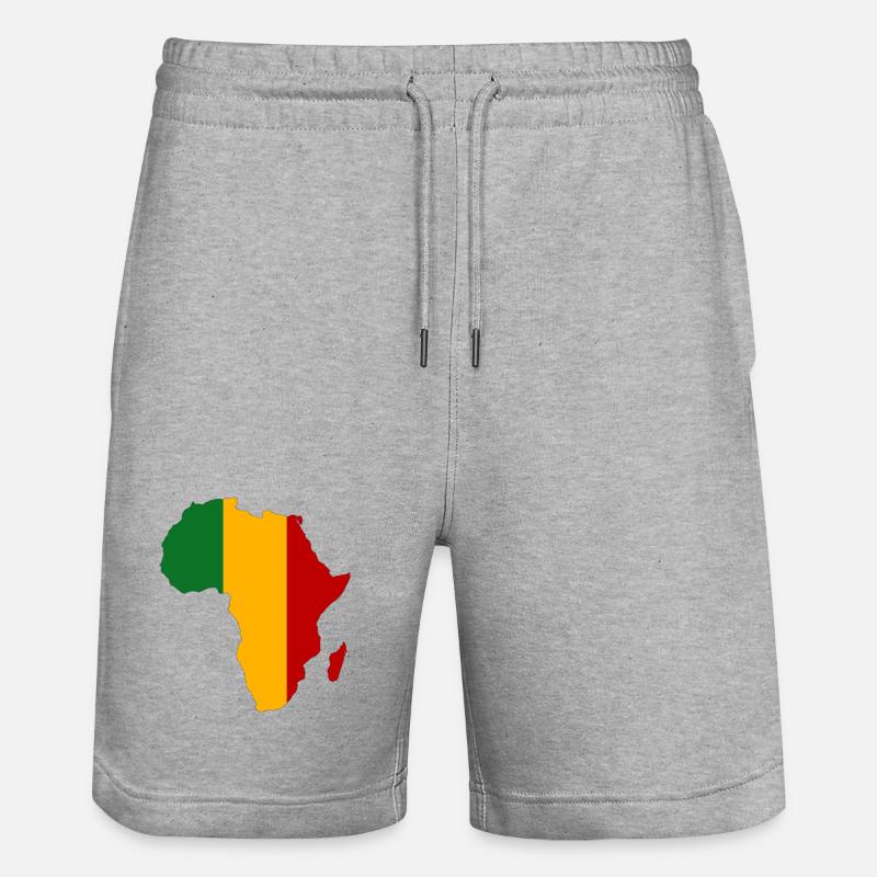 Mali Drapeau Afrique - Short de jogging bio TRAINER Stanley/Stella unisexe - gris chiné