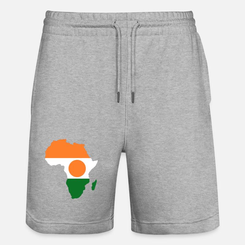 Niger_Flagge_Afrika - Short de jogging bio TRAINER Stanley/Stella unisexe - gris chiné