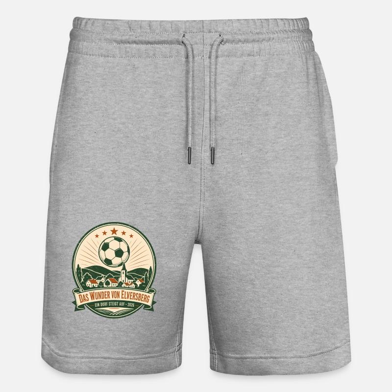 Das Wunder von Elversberg - Stanley/Stella Unisex Bio Joggingshorts Trainer - Grau meliert