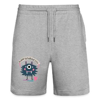 Schulanfang 2026 - Stanley/Stella Unisex Bio Joggingshorts Trainer  - Grau meliert - Vorne - Nik (191cm) & Marisol (170cm)