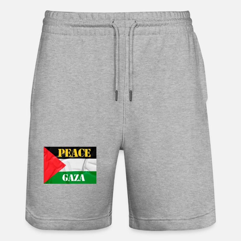 Drapeau de Gaza - Short de jogging bio TRAINER Stanley/Stella unisexe - gris chiné