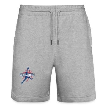 Crailsheim, my city! - Stanley/Stella Trainer Unisex Organic Jogging Shorts - heather grey - Front - Nik (191cm) & Marisol (170cm)