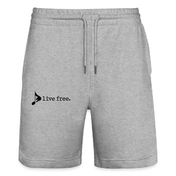 Logo gratuit en direct - Short de jogging bio TRAINER Stanley/Stella unisexe - gris chiné - Devant - Nik (191cm) & Marisol (170cm)