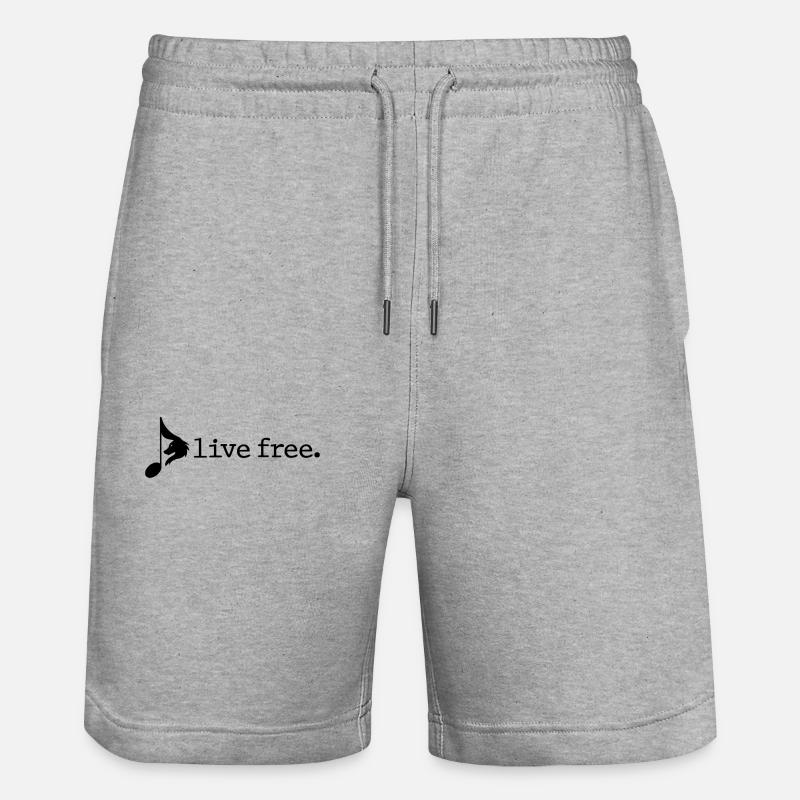 Logo gratuit en direct - Short de jogging bio TRAINER Stanley/Stella unisexe - gris chiné