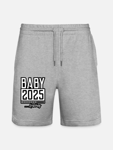 Baby 2025 Loading Babyshower - Stanley/Stella Trainer Unisex Organic Jogging Shorts - heather grey