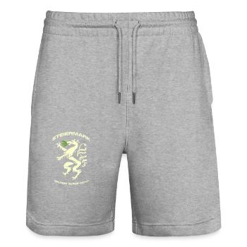 Steiermark - Stanley/Stella Unisex Bio Joggingshorts Trainer  - Grau meliert - Vorne - Nik (191cm) & Marisol (170cm)