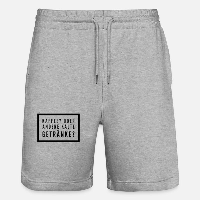 Kaffee? Oder andere kalte Getränke? - Stanley/Stella Unisex Bio Joggingshorts Trainer  - Grau meliert